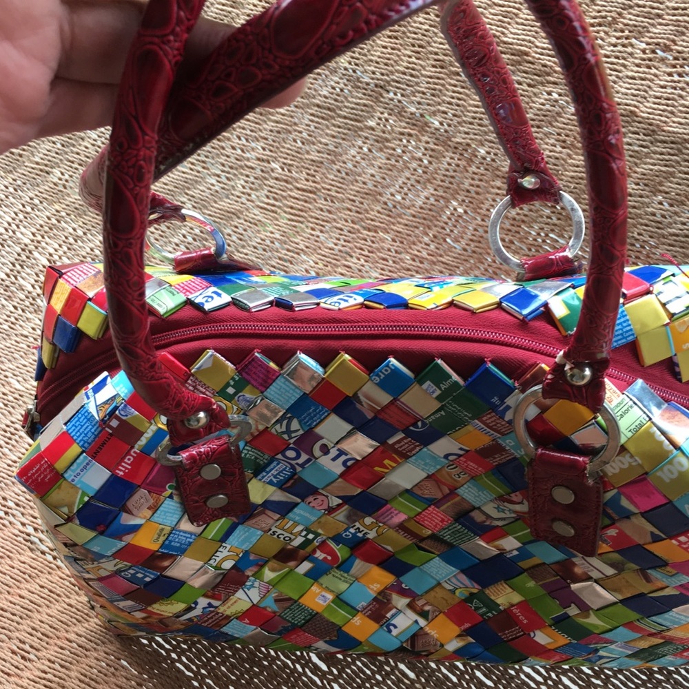 Beautiful magazine hands crafted bag!